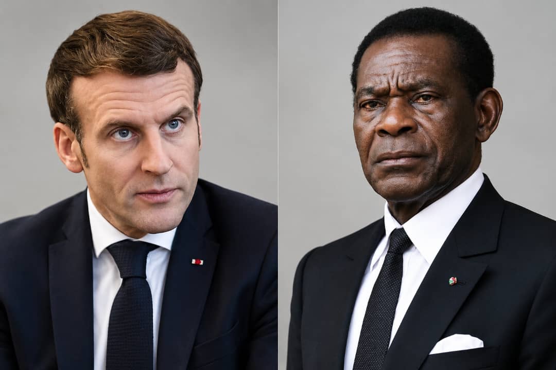 Les-presidents-Obiang-et-Macron