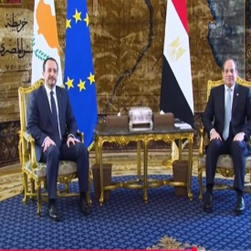 الرئيس المصري يستقبل نظيره القبرصي ورئيس وزراء اليونان