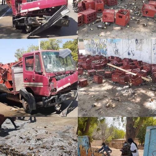 Faits Divers : un camion rempli de bière a percuté le mûr du lycée sacré cœur